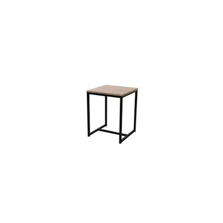 Svart metall- och trämadrassbord