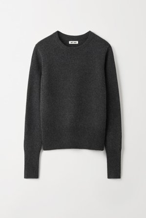 Soft Goat - Classic O-neck - Kashmirtröja dam - XL - Charcoal