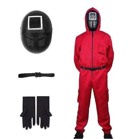 Halloween Squid Game Cosplay Jumpsuit Cosplay Kostyme Sett Voksen