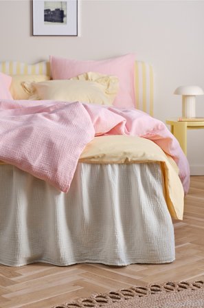 Jotex - Sengekappe 60 Cm Naturlig hvit - AMILIA - Kjøp Sengekapper hos Jotex