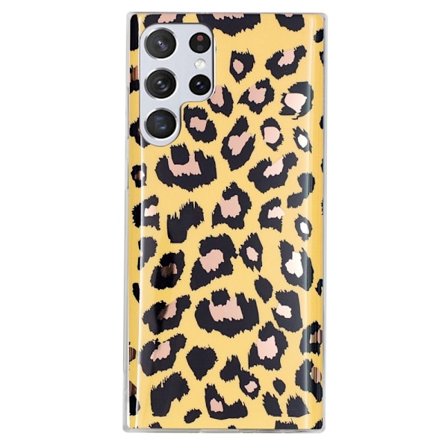 Deco Samsung Galaxy S23 Ultra Suojakotelo - Electroplated Leopard Print