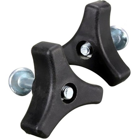 Triangulært knottgrep, universelt gressklipperhåndtak, vingemutter og bolt, kraftverktøy del gressklipper hageverktøy (2 sett) [BR]