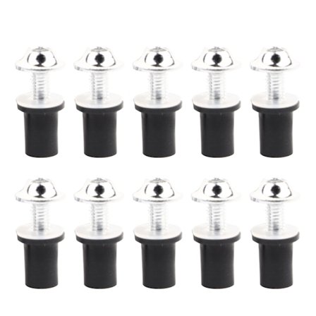 10st Universal Motorcykel Vindruta M5 Inre Sexkantsskruvar Silver