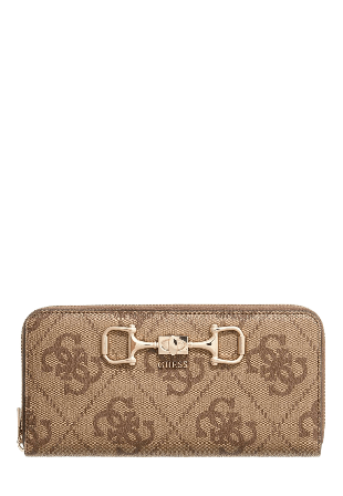 Guess JANIE LOGO SLG LRG ZIP AROUND Plånböcker & fodral Dam Beige ONESIZE