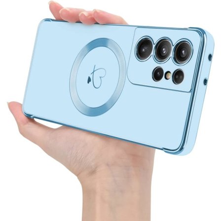 IC-kotelo Samsung Galaxy S21 Ultra 5G MagSafe -puhelimelle, Söpö tyttöjen kotelo Samsung Galaxy S22 Ultra -puhelimelle - Musta