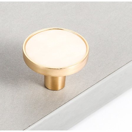 4 stk. hvite skuffeknotter 32 mm møbelknott enkel rund ho