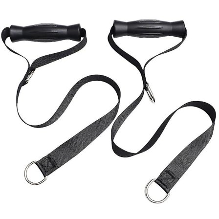 2 stk Triceps Tau Strength Machine Tilbehør Fitness Trening Tau Styrketrening Fitness Utstyr (svart)