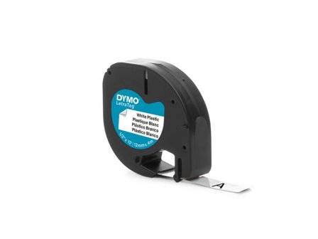 DYMO Tape LetraTag plast 12mm svart på vit - Lyreco - Kontorsmaskiner - Märkmaskiner och tape - Tape - Dymo LetraTag