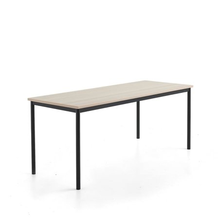 Desk SONITUS PLUS, 1800x700x760 mm, noise reducing ash high pressure laminate, anthracite