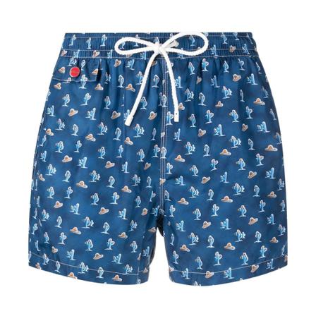 Kiton Sea clothing Blå, Herre Badeshorts, Størrelse: 2XL