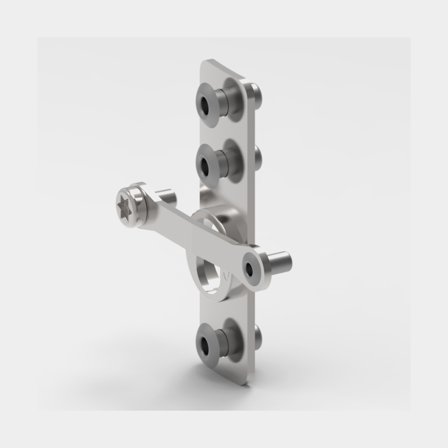 Seldén Backing Plate Wire 5mm med retaining strap för T-terminal i rostfritt stål, silverfärgad för segelbåtsrigg.