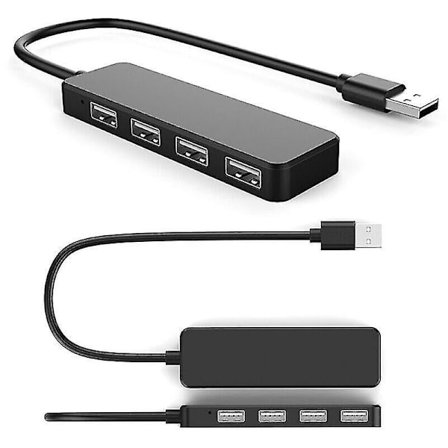 4 Port Usb Hub 2.0 High Speed Adapter Multi Splitter Expansion Desktop
