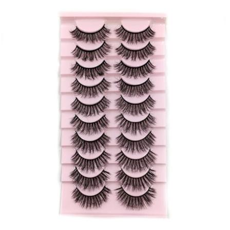 10 Par Lösögonhår 3d Minkhår Dcl09