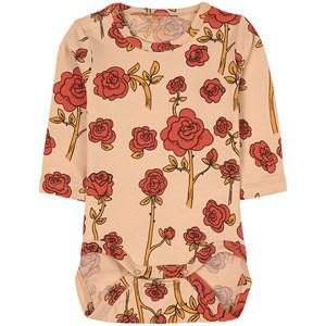 Mini Rodini Red GOTS Floral Baby Body 80 cm - All in ones - 80 cm - Red