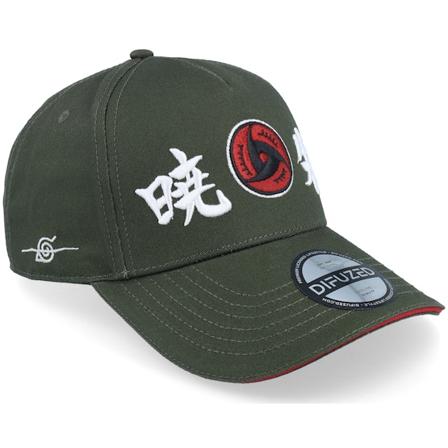 Difuzed - Naruto Shippuden Akatsuki Clan Green A-Frame Adjustable Adjustable Green Cap - @ Hatstore