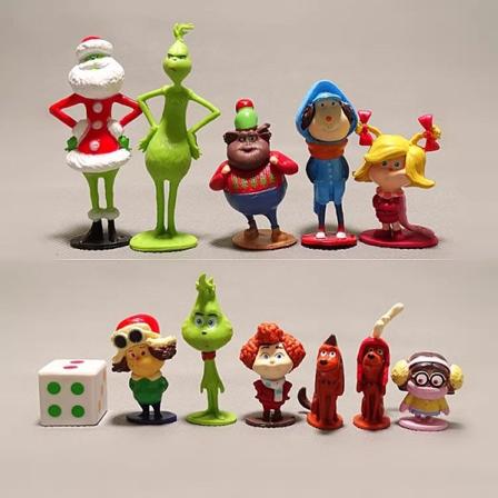 12-delt lekesett med Cindy Lou Who, Max og andre Whoville-figurer