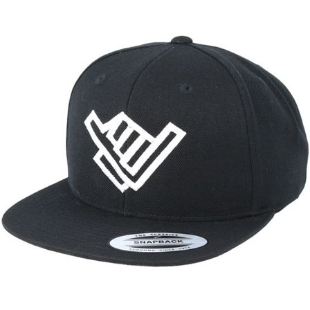 Xaka - Svart snapback Keps - Shaka Hand Black/White Snapback @ Hatstore