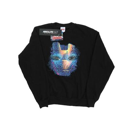 Marvel Herr Iron Man Distressed Head Sweatshirt L Svart Black L