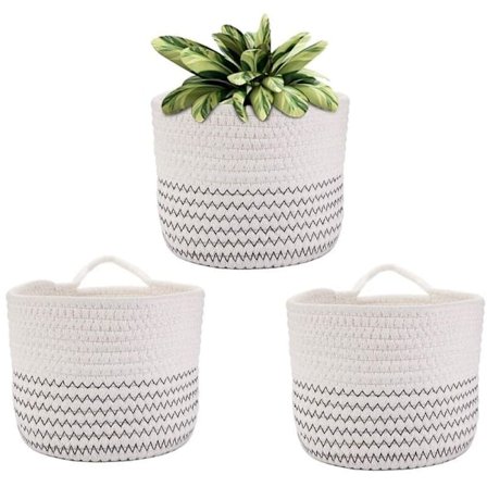 Opbevaringskurv, vægtovskurv, vævet hængende organizerkurv, soveværelse hængende kurv, nøgle