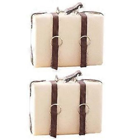 2 stk. Mini Vintage Koffert Dukkehus Koffert Miniatyr Koffert Mini Hus Koffert Dukkehus Miniatyrer