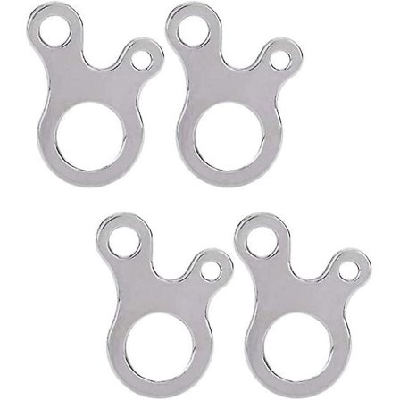 4 kpl Ultralight Stainless Steel 3-reikäinen Kiristin Nopea Solmu Säädin Tuuliköysi