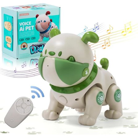 Robot Hund til Børn Legetøj Fjernbetjening Robot Hund Legetøj med Touch Interaktion, Optagelig, Afslappende Musik Tilstand, LED Lys, Gave til Piger og