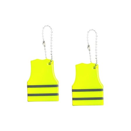 Refleks - Sikkerhedsvest - Gul med sorte striber - Dobbeltpakke