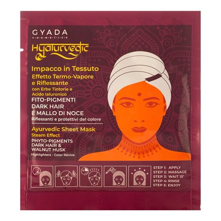 Gyada Cosmetics Hyalurvedic Impacco Ayurvedico In Tessuto Riflessante Dark Hair 60ml - Maschera Protezione Colore Capelli