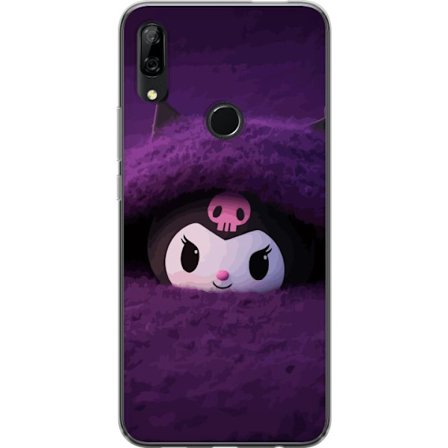 Kompatibel Mobilcover til Huawei P Smart Z Kuromi i et lilla luftigt miljø med en mystisk kawaii-design.
