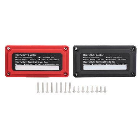 200A Sammelskena Kopplingsplint 4 M10 Dubbar 3 8in för Bilar Husbilar Lastbilar Båtar DC 12V till 48V