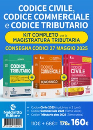 Kit 3 codici normativi per il Concorso in Magistratura tributaria 2025