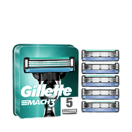 Gillette Mach3 Rakblad, 5st Rakning Herr 5P