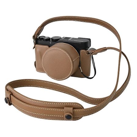 Leica D-Lux 8 -kameralle nahkapehmustettu suojakotelo - Ruskea