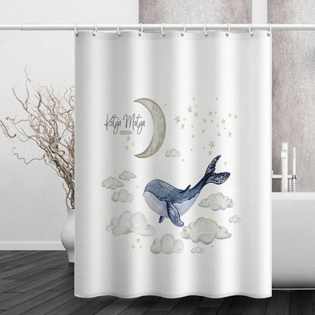 Moderne sødt vandtæt skimmelresistent bruseforhæng, badeværelse shower_xx
