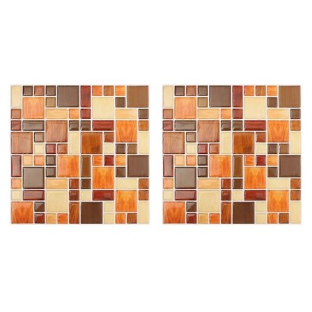 2x Vandtæt Selvklæbende Murstens 3d Vægmærkat Bagplade Tapet Til Badeværelse Køkken