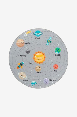 KM Home - Børnetæppe Play - Grå - Børnegulvtæpper - 120 - Fra Homeroom