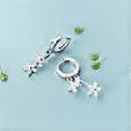 Blomster Dingle Hoop Øreringe Til Kvinder Piger 925 Sterling Sølv Charms