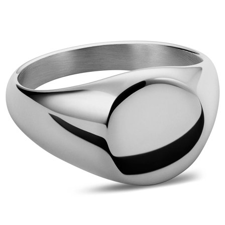 Anillo Mason de acero para hombres - Anillos tipo sello