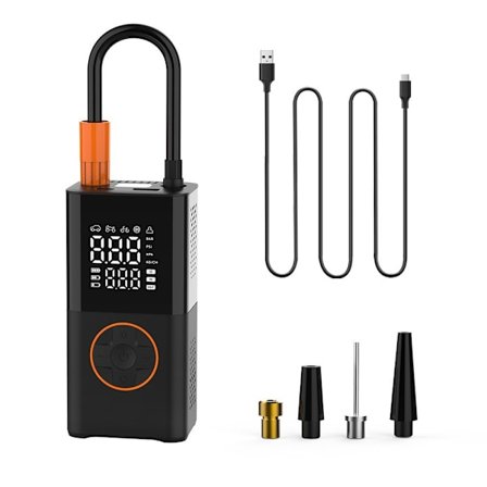 Bærbar Mini Sykkeldekkpumpe Luftpumpe Håndholdt Trådløs Lading Digital Display Bil Luftpumpe