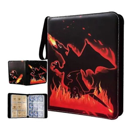 Pokémon-kortpärm med 400 fickor, anime-samlarkort, dragkedja, albummapp