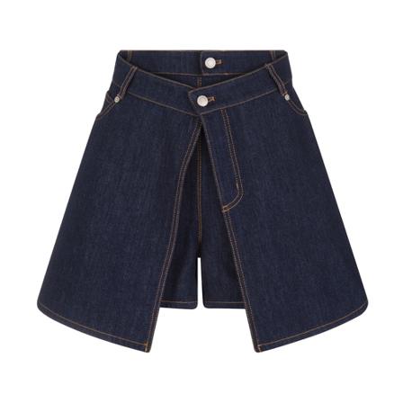 Alexander McQueen, Denim Shorts Blauw, Dames, Maat:W24
