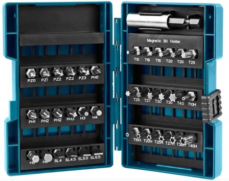 Makita B-28606 Bitssett 37 deler, Maskintilbehør & forbruk