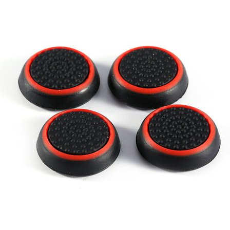 4 stk. Erstatning Silikon Gamepad Tommelspak Grep Hetter For PS3 PS4 XBOX Rød
