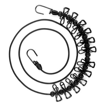 12 Klipsinen Tuulenkestävä Kannettava Vaatetanko Liukumattomin