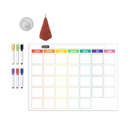 Kjøleskap magnetisk kalender ukentlig planlegger magnetisk kalender whiteboard månedlig gjøremålsliste handleliste tavle