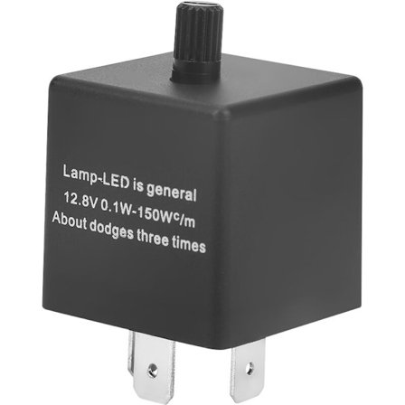 CF13 KT 3-stifts justerbar LED-blinkersrelä för blinkersljus Hyper Flash Fix