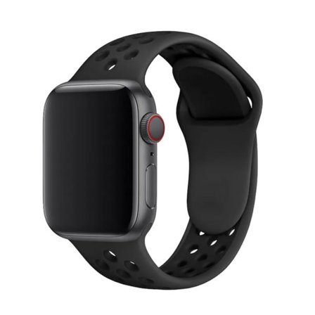 Apple Watch Sport -ranneke kumista 42 mm / 44 mm / 45 mm / 49 mm - Mukava ja kestävä musta / harmaa