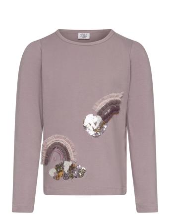 Hcalma - T-Shirt Tops T-shirts Long-sleeved T-shirts Purple Hust & Claire