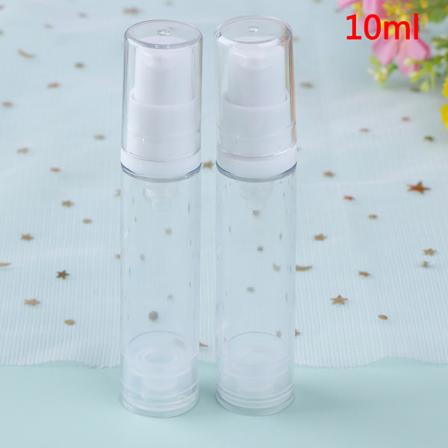 2st 5/10/15 ml tom luftlös vakuumpumpflaska påfyllningsbar plast White 10ml D