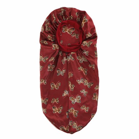 Damfjärilar Print Långa satinflätade huvar Hårskydd Bekväm nattmössa för att sova